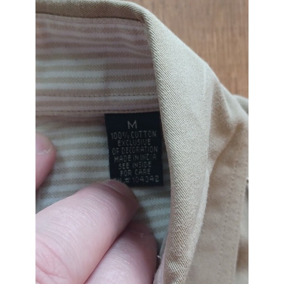 Labrador Apparel Long Sleeve Tan Khaki Medium Button Down Shirt Mens Medium - Picture 5 of 16